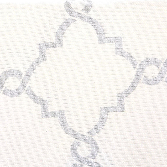 Saratoga - 18" Fretwork Print Grommet Top Window Valance - Ivory - Simple Home Plus