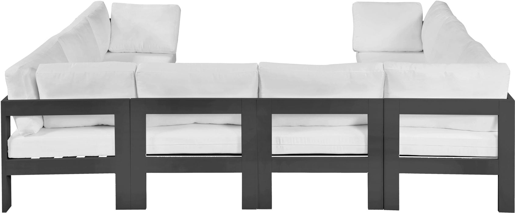 Nizuc - Outdoor Patio 8 Piece Modular Sectional With Gray Frame - Simple Home Plus