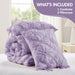 Lily - King 3 Piece Comforter Set - Purple - Simple Home Plus