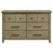 Hazlewood - 6-Drawer Bedroom Dresser Cabinet - Vineyard Oak - Simple Home Plus