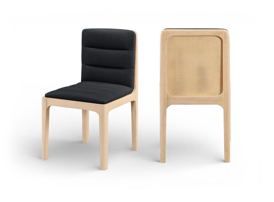 Ellis - Vegan Leather Upholstered Dining Chair (Set of 2) - Natural Base - Simple Home Plus
