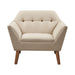 Newport - Wide Mid-Century Modern Lounge Chair (Set of 2) - Beige - Simple Home Plus
