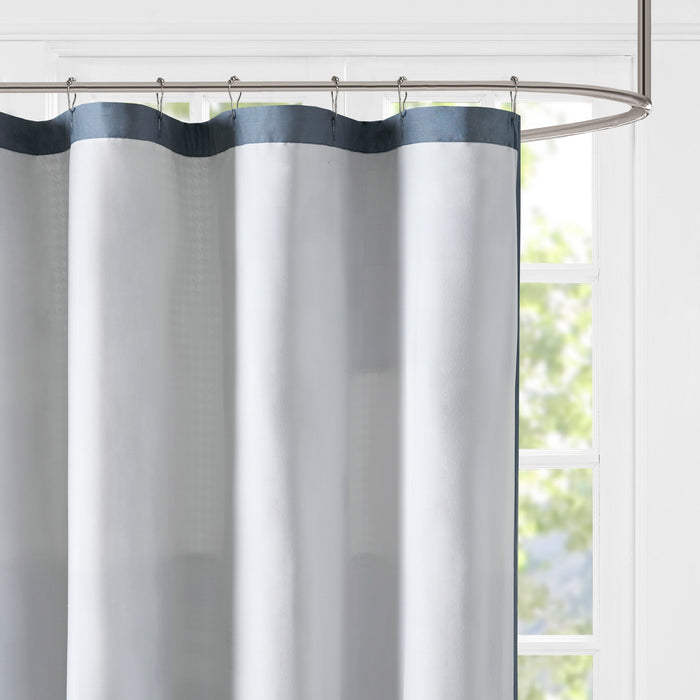 Winter Hills - Cotton Shower Curtain - Blue - Simple Home Plus