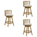 Harper - 26" Amber Glow Counter Height Rubberwood Swivel Barstool - Simple Home Plus
