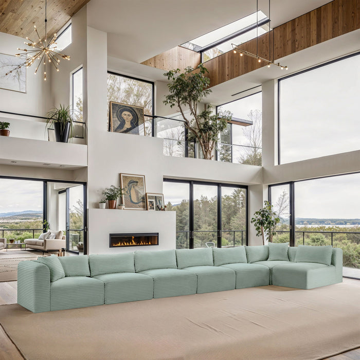 Shaggy - 7 Piece Modular Sectional - Simple Home Plus