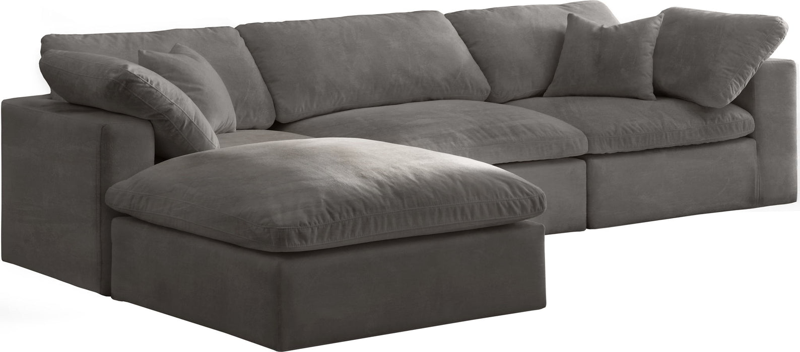 Cozy - 4 Piece Modular Sectional With Chaise - Simple Home Plus