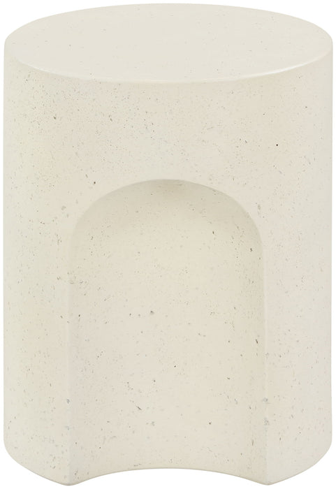 Olira - Concrete And Fiberglass Indoor / Outdoor End Table - Simple Home Plus