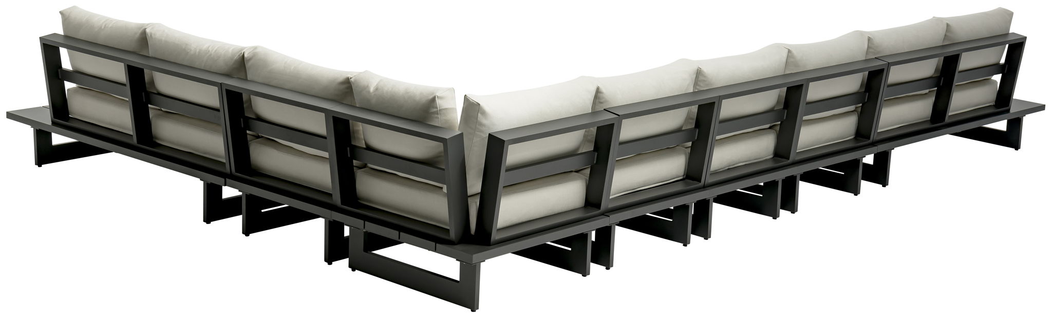 Maldives - 7 Piece Water Resistant Outdoor Patio Modular Sectional With Gray Base - Simple Home Plus
