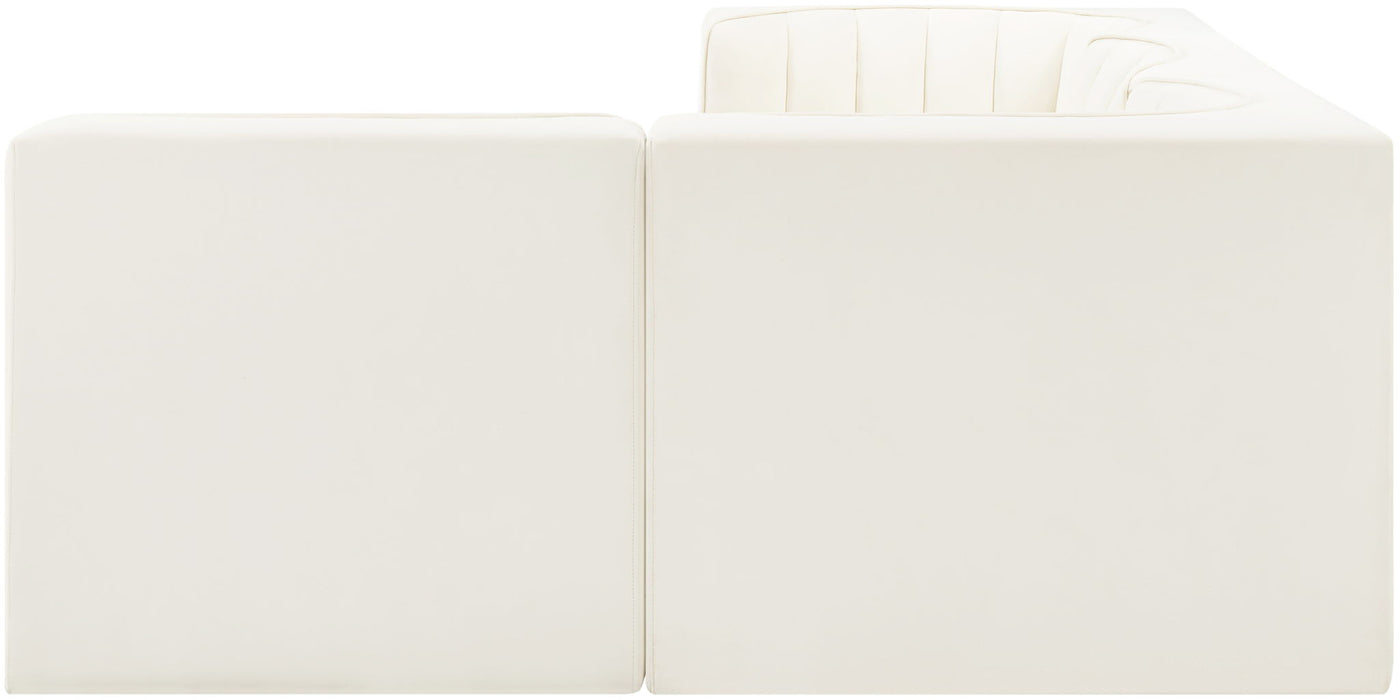 Rummi - Velvet Performance Fabric Upholstered 4 Piece Modular Sectional - Simple Home Plus