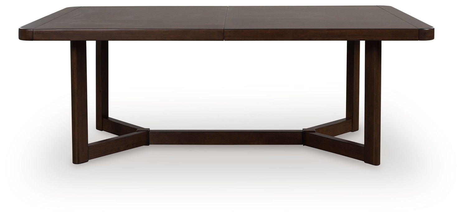 Dilenno - Dark Brown - Rectangular Dining Room Extension Table - Simple Home Plus