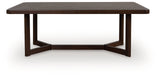 Dilenno - Dark Brown - Rectangular Dining Room Extension Table - Simple Home Plus