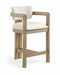 Ravina - Upholstered Counter Stool With Stained Natural Base - Simple Home Plus