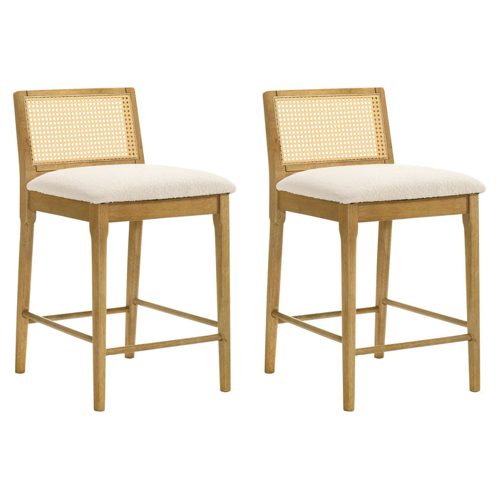 Tobias - Coastal Modern Wood Counter Height Kitchen Bar Stool - Simple Home Plus