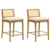 Tobias - Coastal Modern Wood Counter Height Kitchen Bar Stool - Simple Home Plus