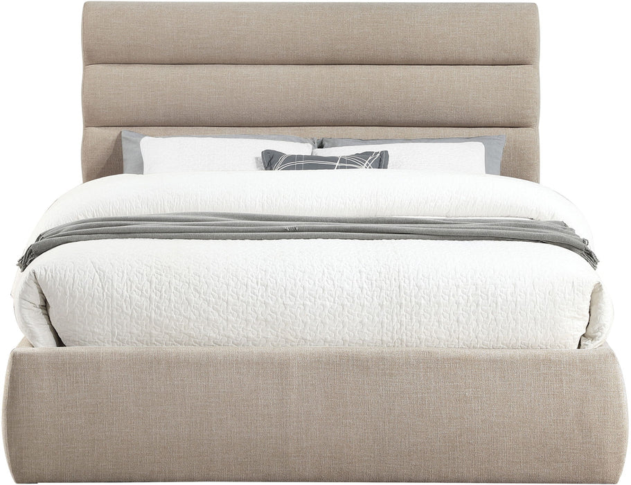 Adam - Linen Fabric Bed With 52" Headboard - Simple Home Plus