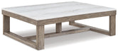 Loyaska - Brown / Ivory - Rectangular Cocktail Table - Simple Home Plus