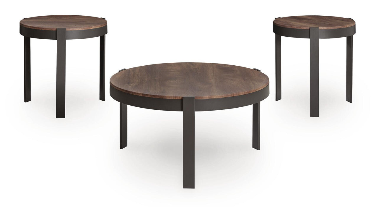 Horizon Hills - Occasional Table Set (Set of 3) - Brown / Black - Simple Home Plus