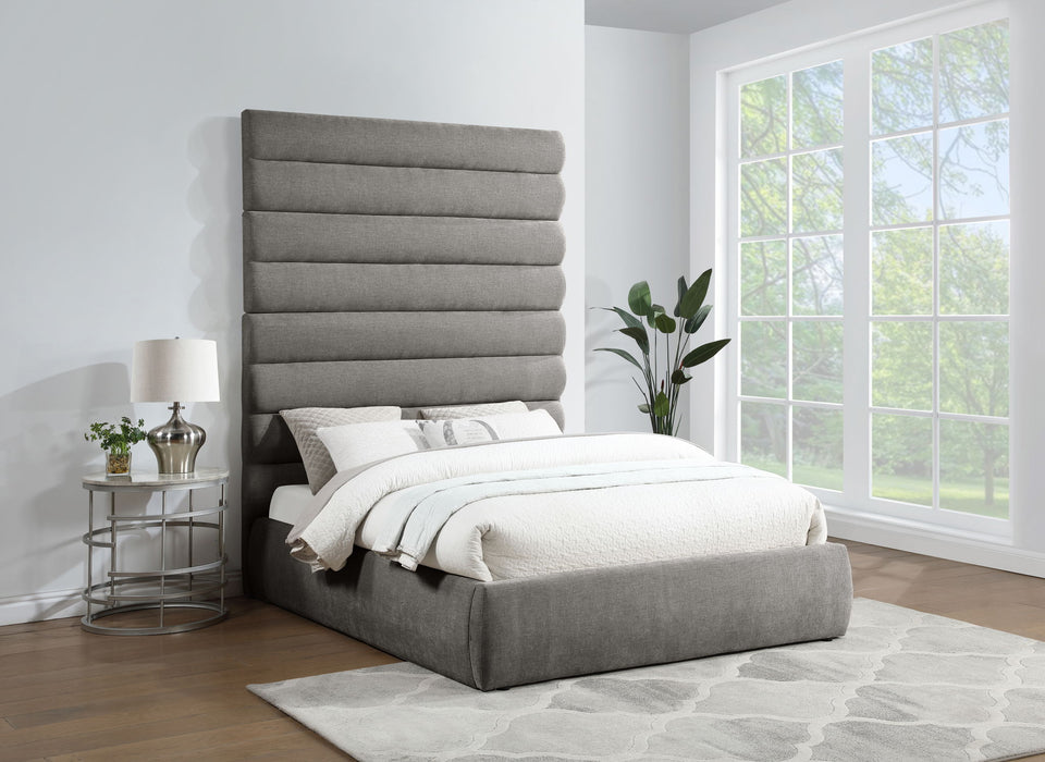 Adam - Chenille Fabric Bed With 89" Headboard - Simple Home Plus