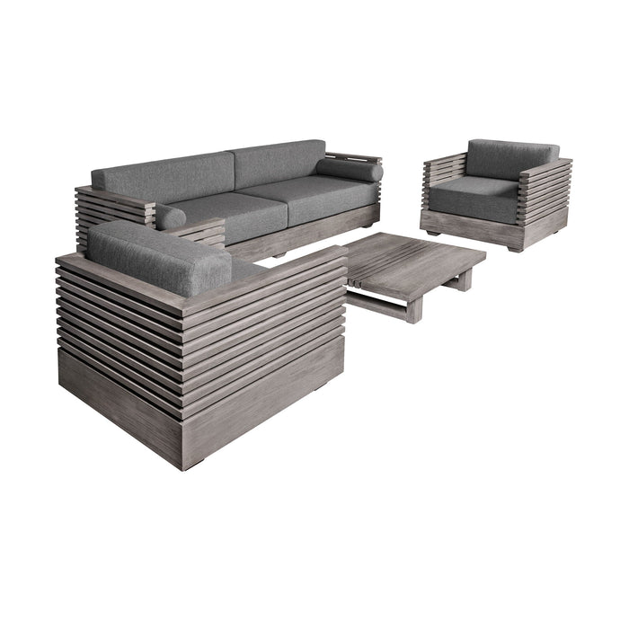 Vivid - Outdoor Patio 4 Piece Conversation Set - Simple Home Plus