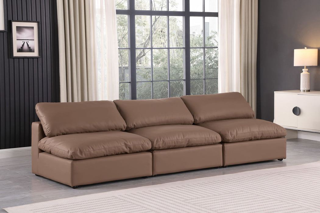 Comfy - Faux Leather Modular Armless Sofa 3 Seats - Simple Home Plus
