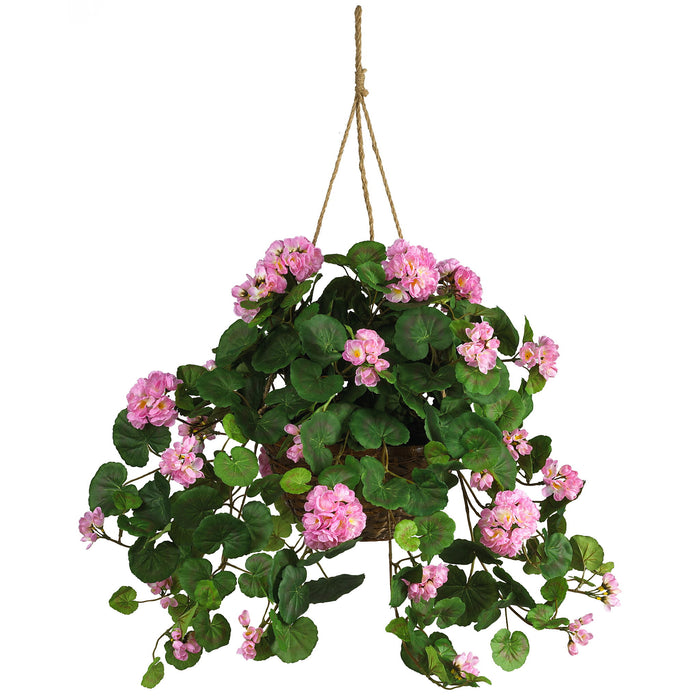 Geranium Hanging Basket - Pink