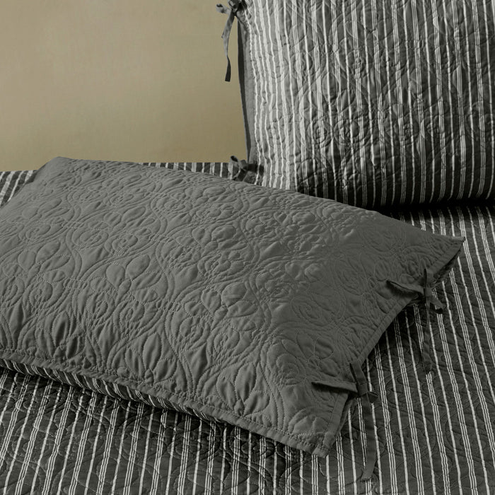 Quebec - Twin Reversible Daybed Cover (Set of 6) - Dark Gray