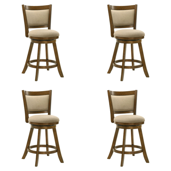 Aiden - Modern Farmhouse Swivel Wood Counter Height Kitchen Bar Stool - Simple Home Plus