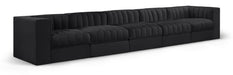 Rummi - Velvet Performance Fabric Upholstered 5 Piece Modular Sofa - Simple Home Plus