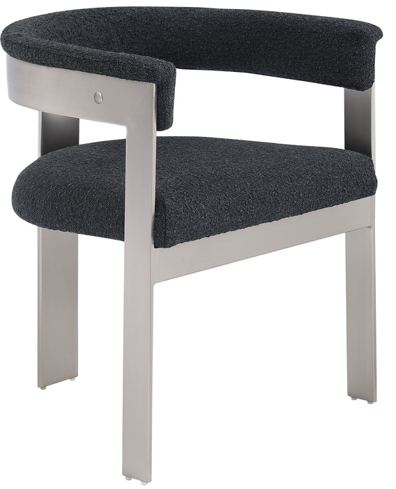 Romeo - Boucle Dining Chair With Silver Base (Set of 2) - Simple Home Plus
