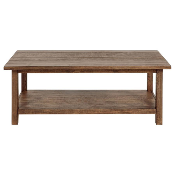 Payne - Wood Coffee Table with Shelf - Simple Home Plus