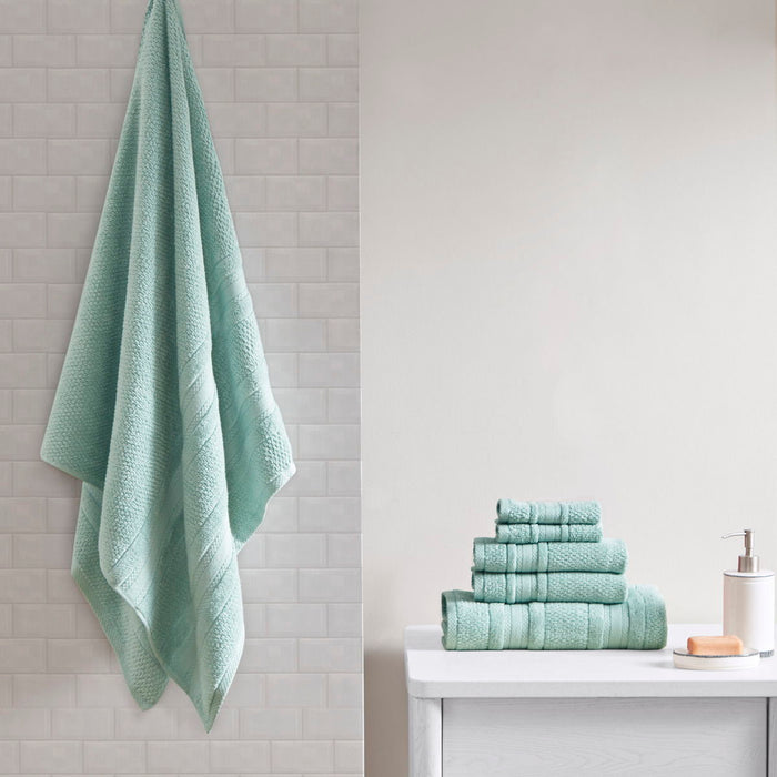 Adrien - 6 Piece Towel Set - Seafoam - Simple Home Plus