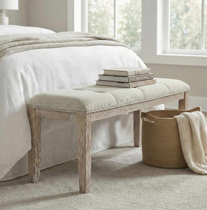 Ananda - Fabric Upholstered Bench - Simple Home Plus