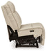 Double Deal - Power Armless Recliner With Adj Headrest - Almond - Simple Home Plus