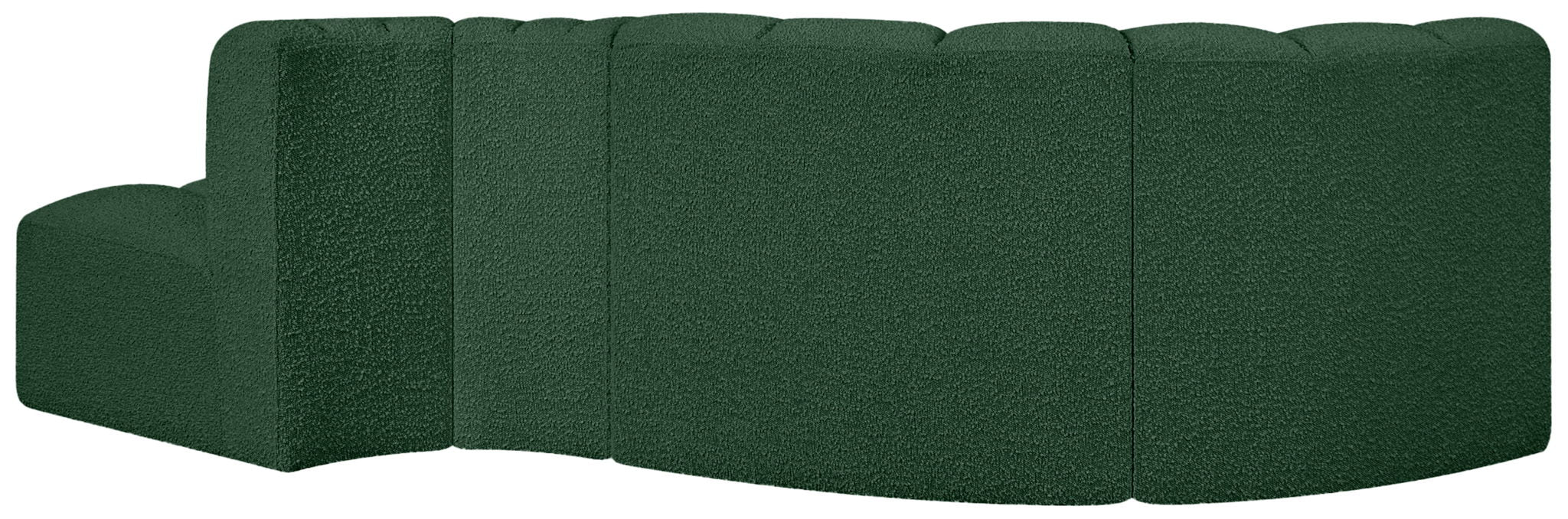 Arc - Boucle Fabric 4 Piece L-Shaped Modular Sofa - Simple Home Plus