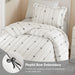 Liv - Microfiber Quilt Set - White / Black - Simple Home Plus