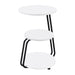 Hilly - 3-Tier Round Accent Side Table - White And Black - Simple Home Plus