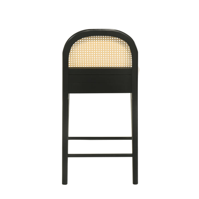 Lucio - Modern Farmhouse Wood Counter Height Kitchen Bar Stool - Simple Home Plus