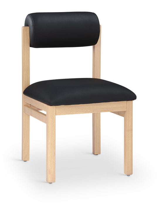 Roundhill - Faux Leather Dining Chair (Set of 2) - Natural Frame - Simple Home Plus