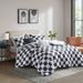 Miley - Checkered Comforter Set - Black/White - Simple Home Plus