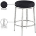 Ferro - Upholstered Backless Counter Stool With Brushed Silver Base - Simple Home Plus