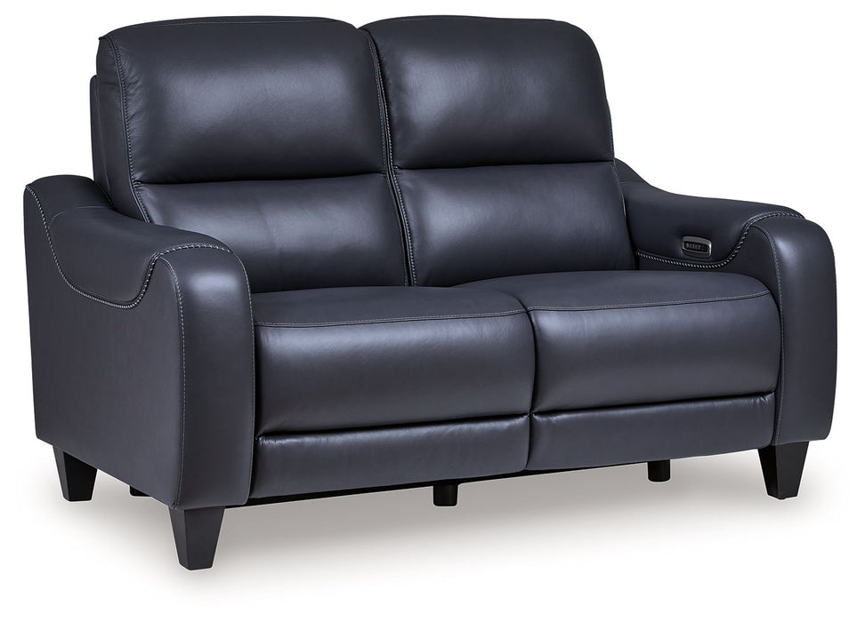 Mercomatic - Power Reclining Loveseat With Adj Headrest - Simple Home Plus