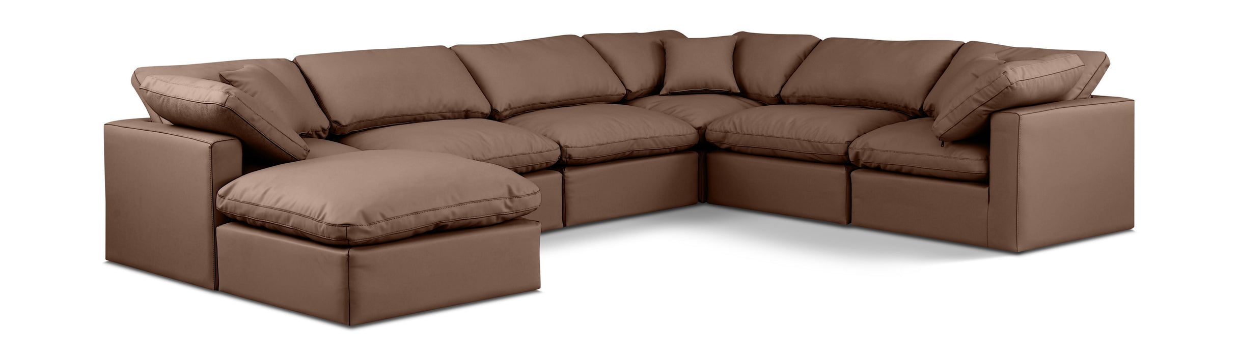 Indulge - Faux Leather 7 Piece Modular Sectional - Simple Home Plus