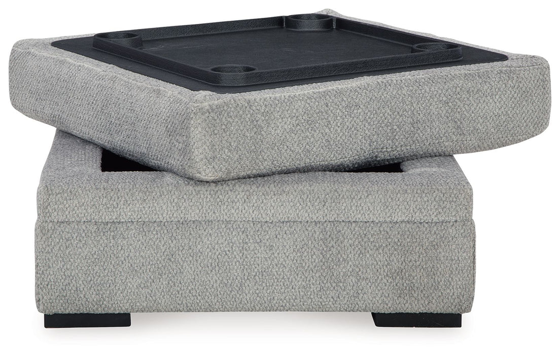 Casselbury - Cement - Ottoman With Storage - Simple Home Plus