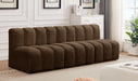 Arc - Velvet 4 Piece Modular Straight Sofa - Brown - Simple Home Plus