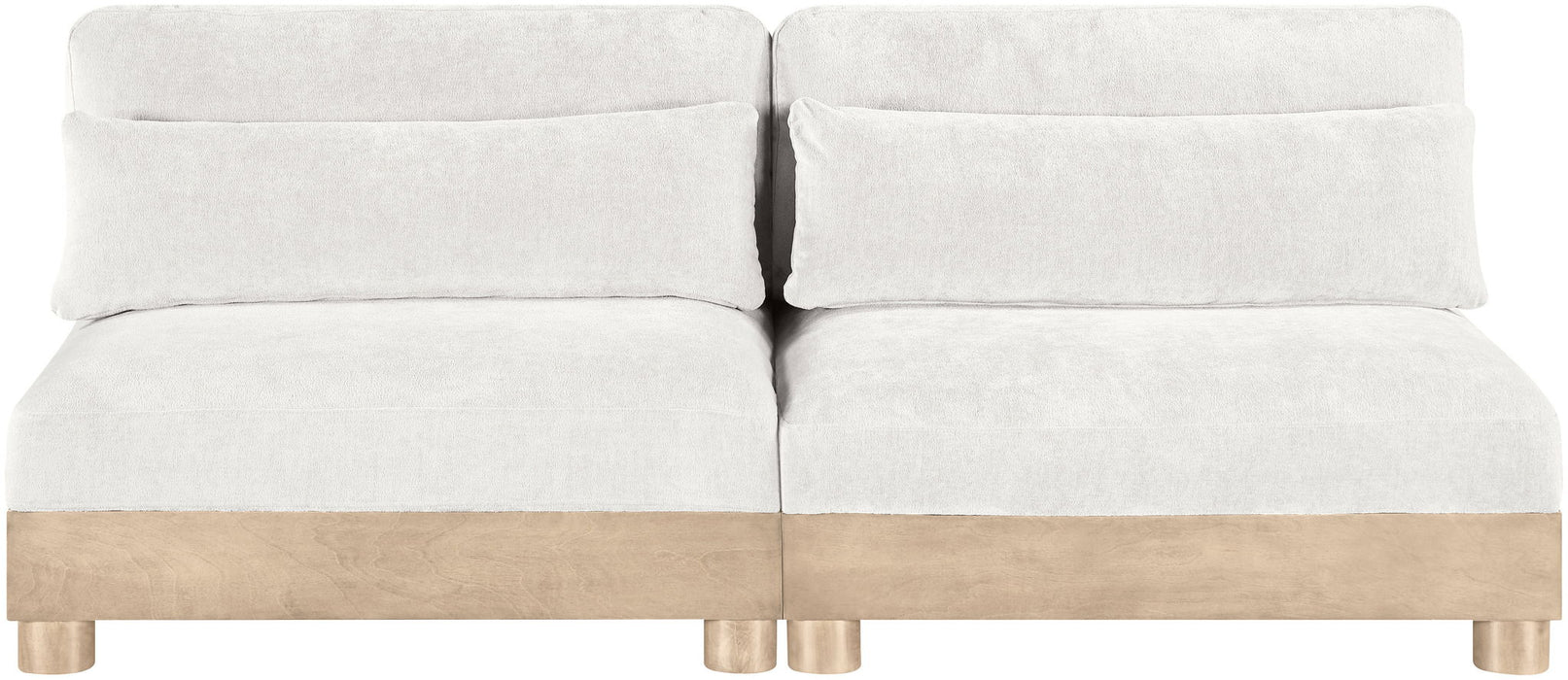 Turin - Chenille Fabric Upholstered Modular Sectional - White - Simple Home Plus