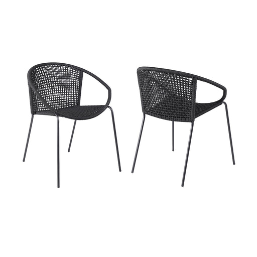 Snack - Indoor / Outdoor Stackable Steel Dining Chair (Set of 2) - Simple Home Plus