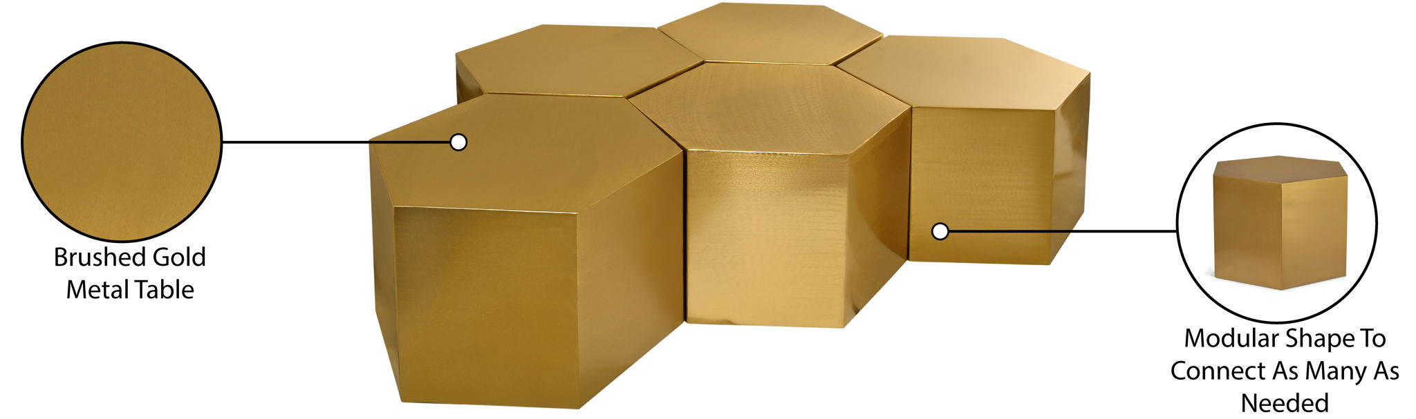 Hexagon - Coffee Table - Simple Home Plus