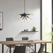 Ely - 3-Light Spiked Chandelier - Matte Black /Gold - Simple Home Plus