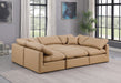 Indulge - Faux Leather 6 Piece Modular Sectional - Tan - Simple Home Plus