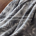 Alberta - King Cotton Blend Blanket - Gray Aztec - Simple Home Plus